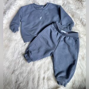 Zara Embroidered sweat suit, 3-6 months unisex